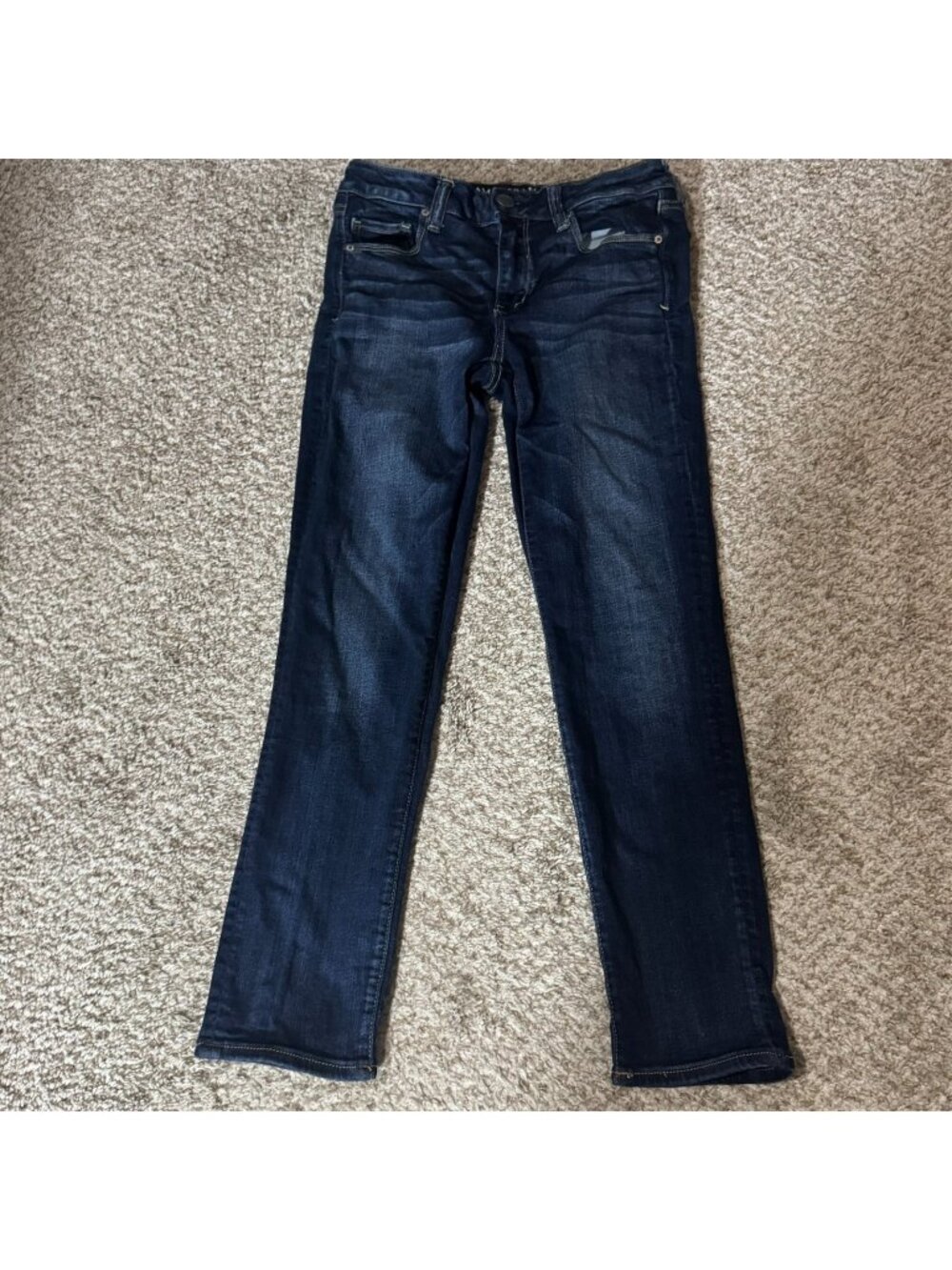 American Eagle Jeans Women 2 Short Super Super Stretch Skinny Dark Wash AEO